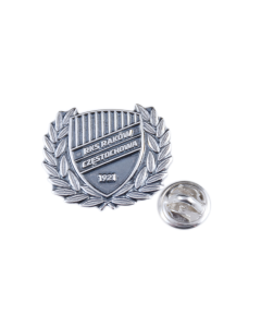 Pins srebrny 925 - herb z wieńcem