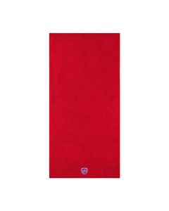 Ręcznik z haftowanym herbem - czerwony