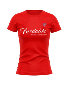 Koszulka damska czerwona - Medaliki