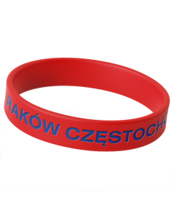 Opaska silikonowa - Raków Częstochowa czerwona