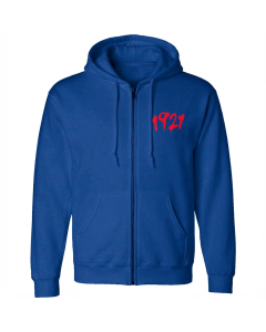 Bluza dziecięca rozpinana niebieska - czapka