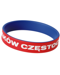 Opaska silikonowa - Raków Częstochowa czerwono - niebieska