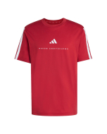 Koszulka adidas Essentials 3-Stripes - czerwona