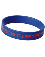 Opaska silikonowa - Raków Częstochowa niebieska