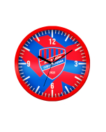 Zegar ścienny czerwono-niebieski